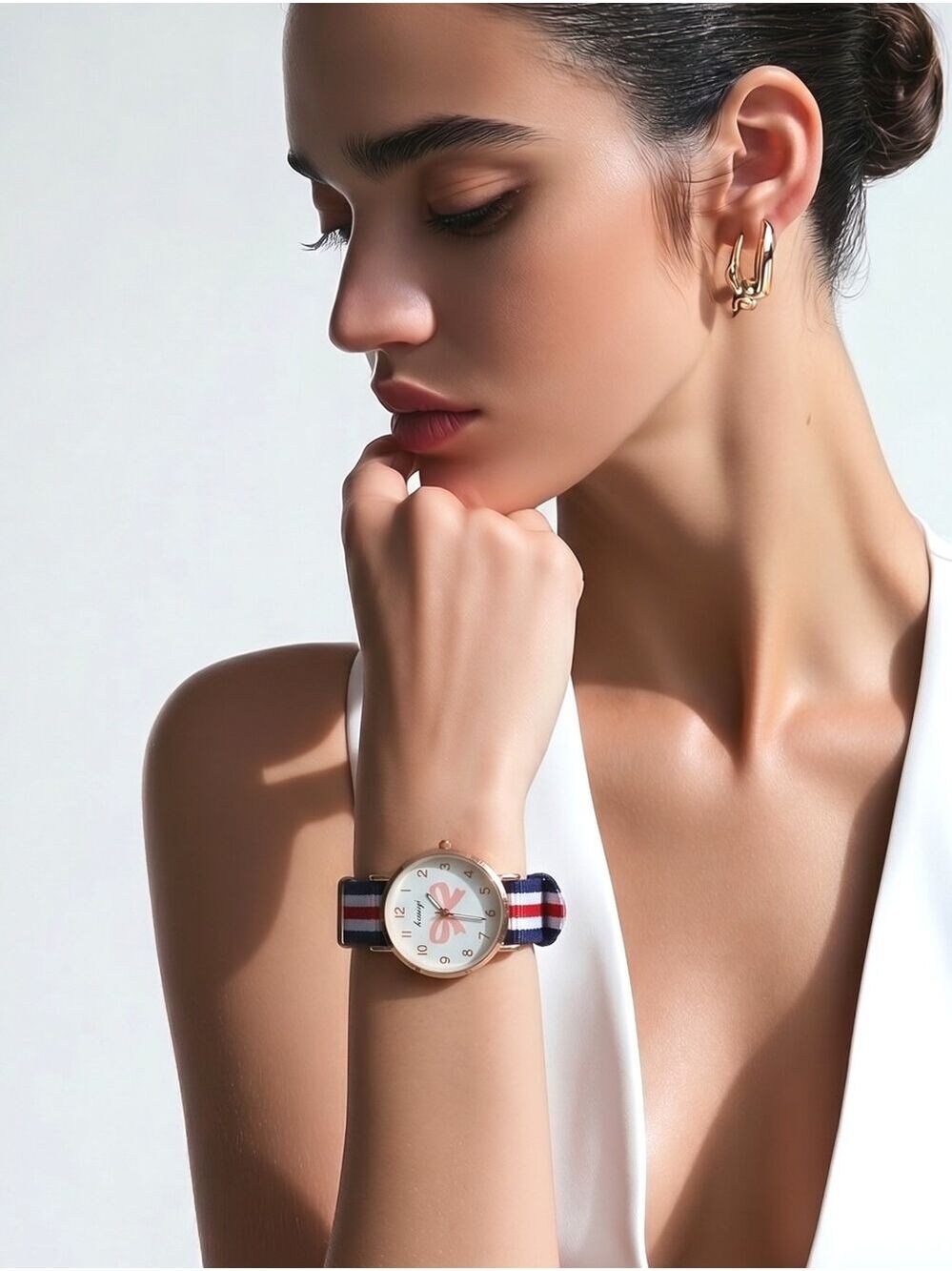 🆕  Red White and Blue watch Bow face